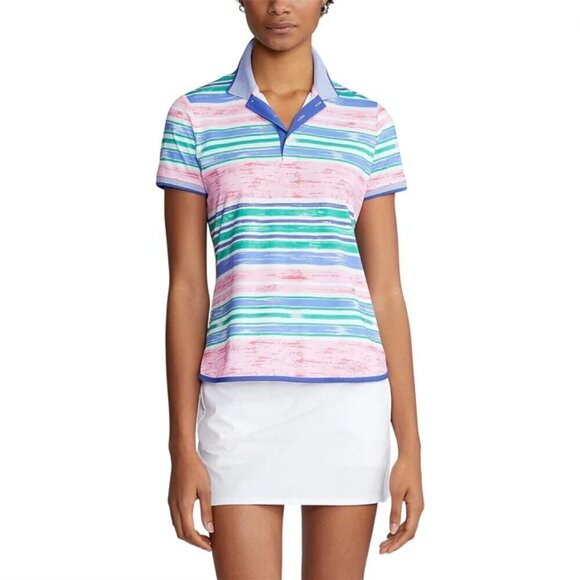 Ralph Lauren Polo Golf Light Weight Airflow Polo Canvas Awn Pink Women's Size M - Picture 1 of 12